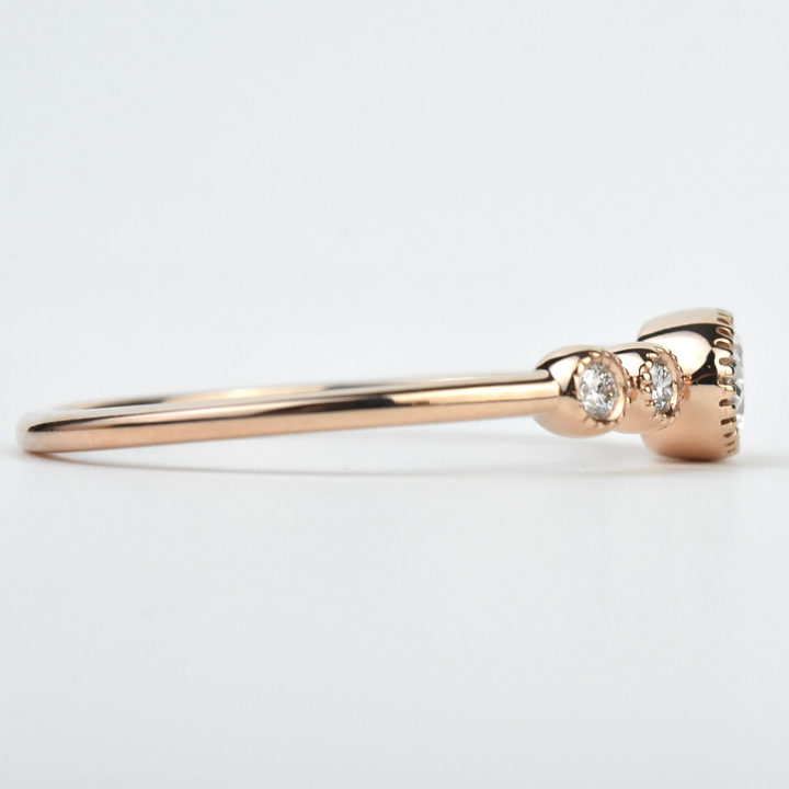 Delicate Rose Gold Diamond Band - Goldmakers Fine Jewelry