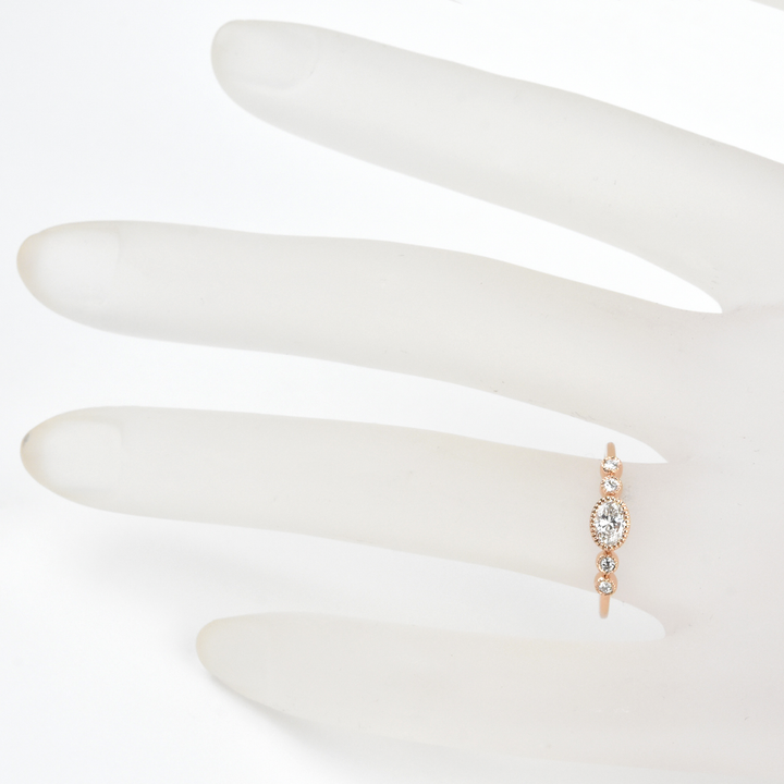 Delicate Rose Gold Diamond Band - Goldmakers Fine Jewelry