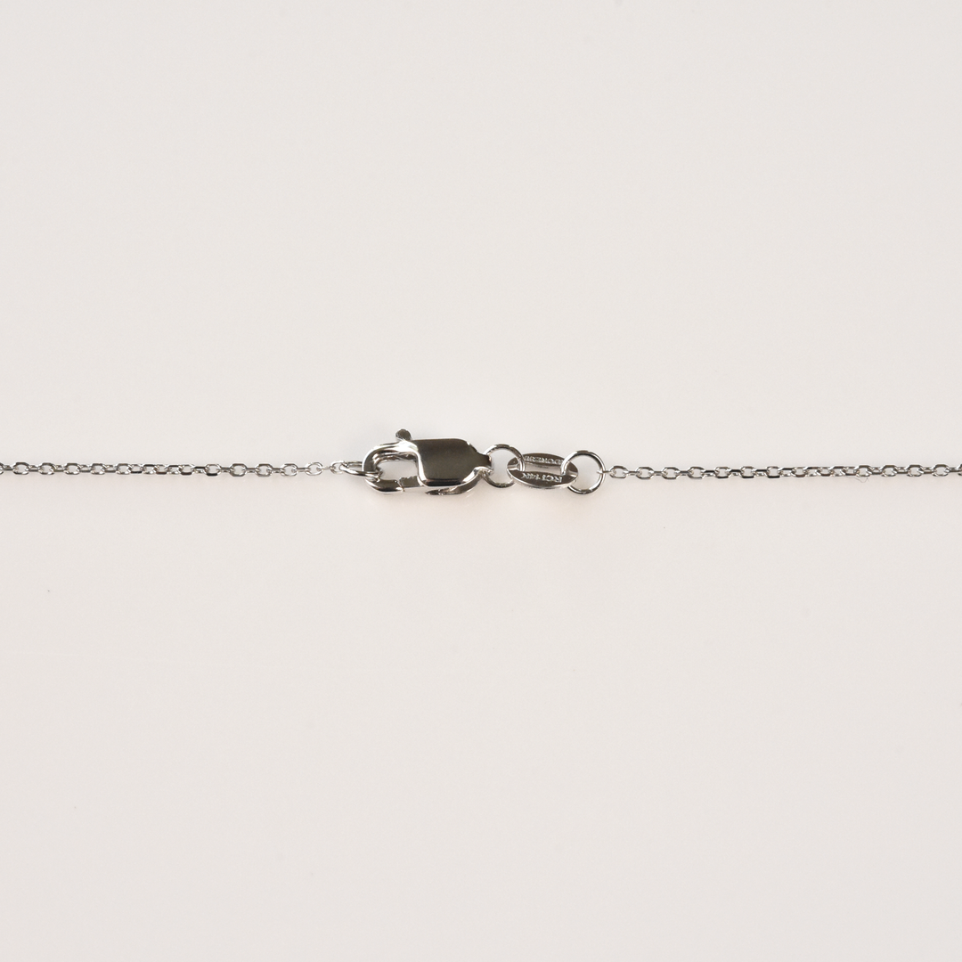 The Elizabeth: Emerald Necklace in White Gold - Goldmakers Fine Jewelry