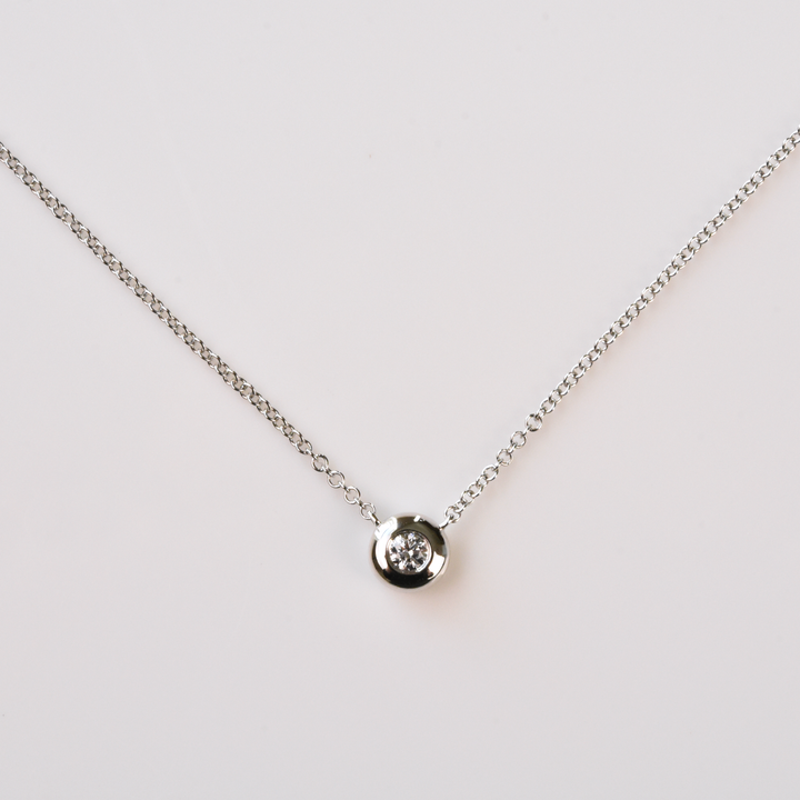 Diamond Bubble Necklace in White Gold - Goldmakers Fine Jewelry