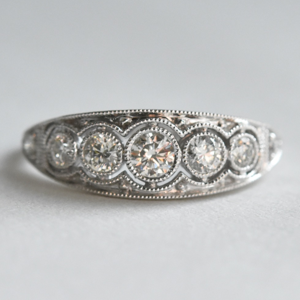 White Gold Diamond Ring - Goldmakers Fine Jewelry