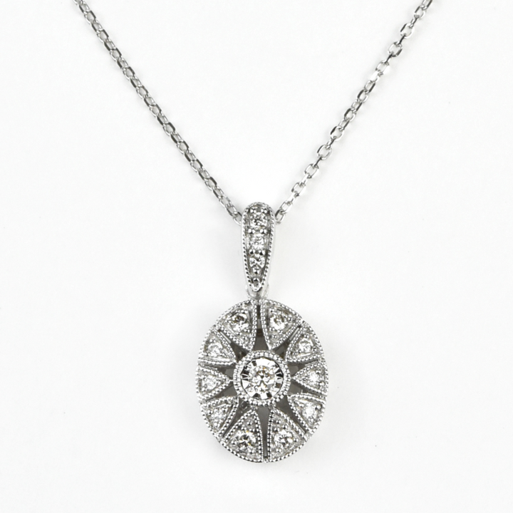 Diamond Starburst Necklace - Goldmakers Fine Jewelry