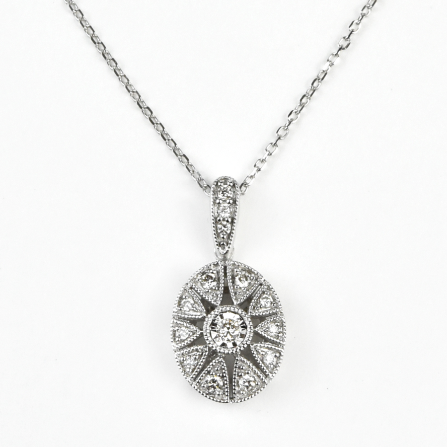 Diamond Starburst Necklace - Goldmakers Fine Jewelry