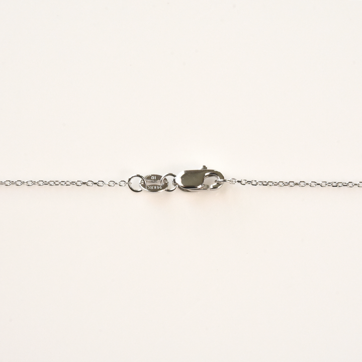 The Lorna: Pear-cut Sapphire Necklace in White Gold - Goldmakers Fine Jewelry