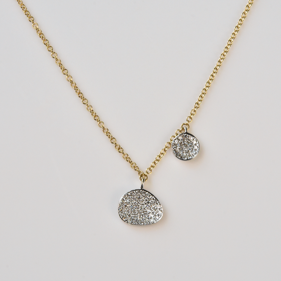 The Amoeba: Diamond Necklace in Gold - Goldmakers Fine Jewelry