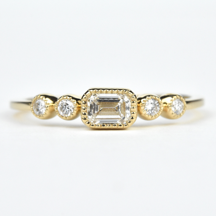 Delicate Yellow Gold Diamond Band - Goldmakers Fine Jewelry