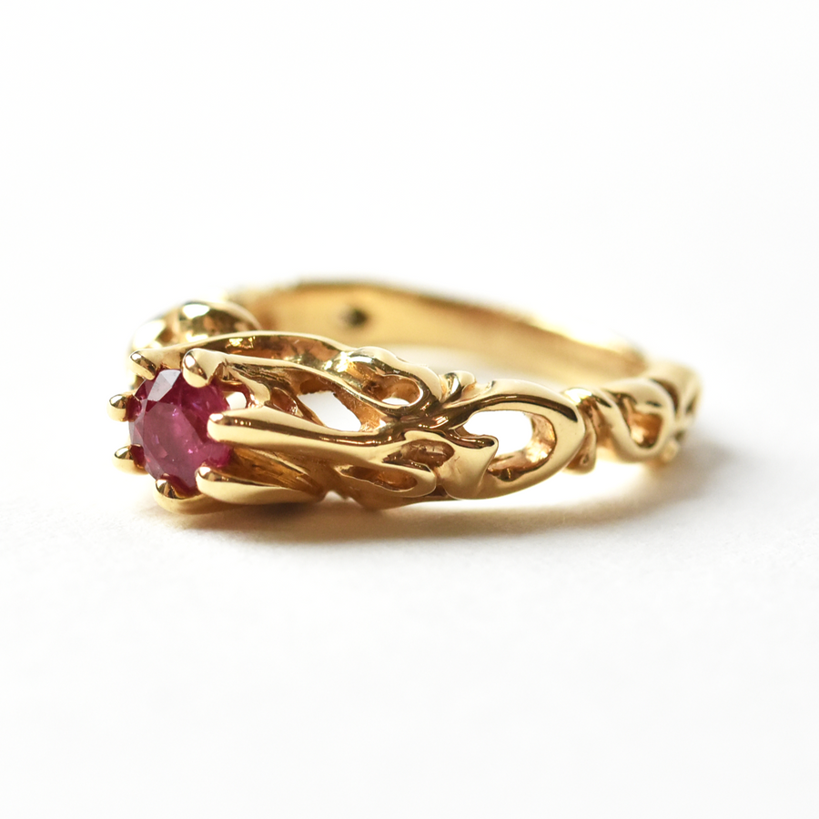 Art Nouveau Ruby Ring - Goldmakers Fine Jewelry