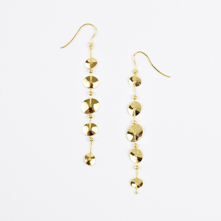 Delicate Gold Saucer Earrings - Goldmakers Fine Jewelry