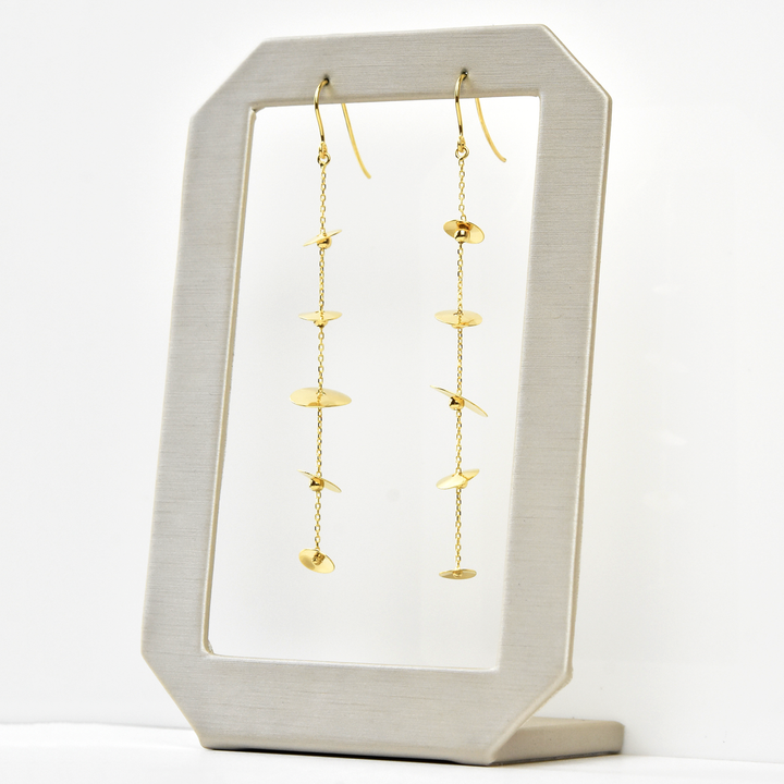 Delicate Gold Saucer Earrings - Goldmakers Fine Jewelry