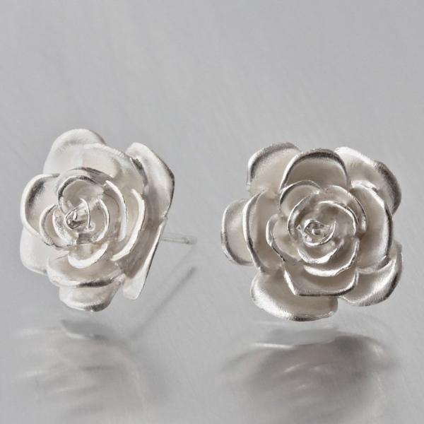 Rose Stud Earrings - Goldmakers Fine Jewelry