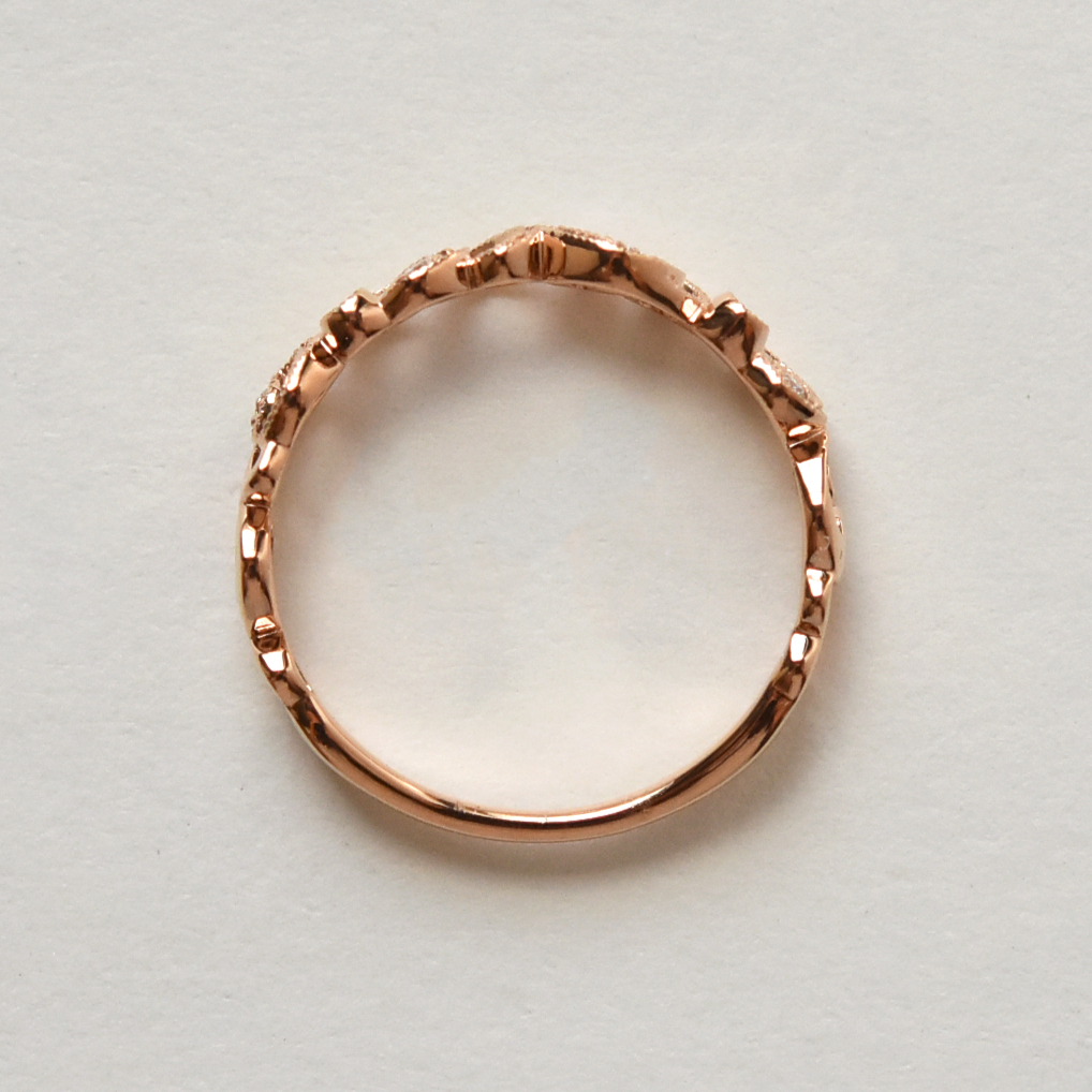 Victorian Ivy Diamond Band in Rose Gold - Goldmakers Fine Jewelry