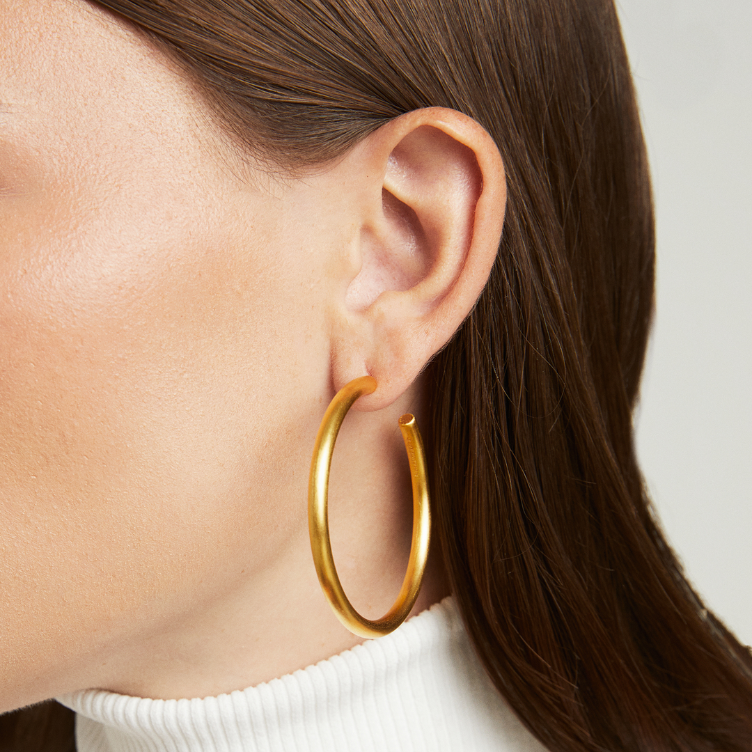 Large Dune Hoops - Goldmakers Fine Jewelry