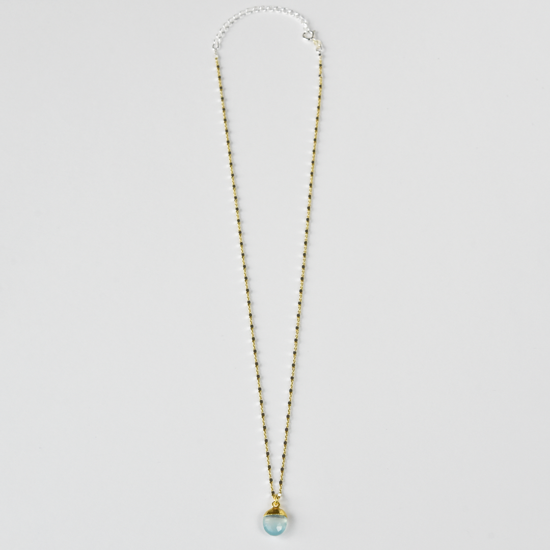 Aqua Chalcedony Necklace - Goldmakers Fine Jewelry
