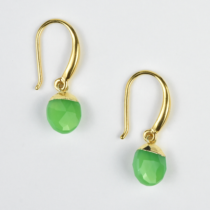 Chrysoprase Drop Earrings - Goldmakers Fine Jewelry