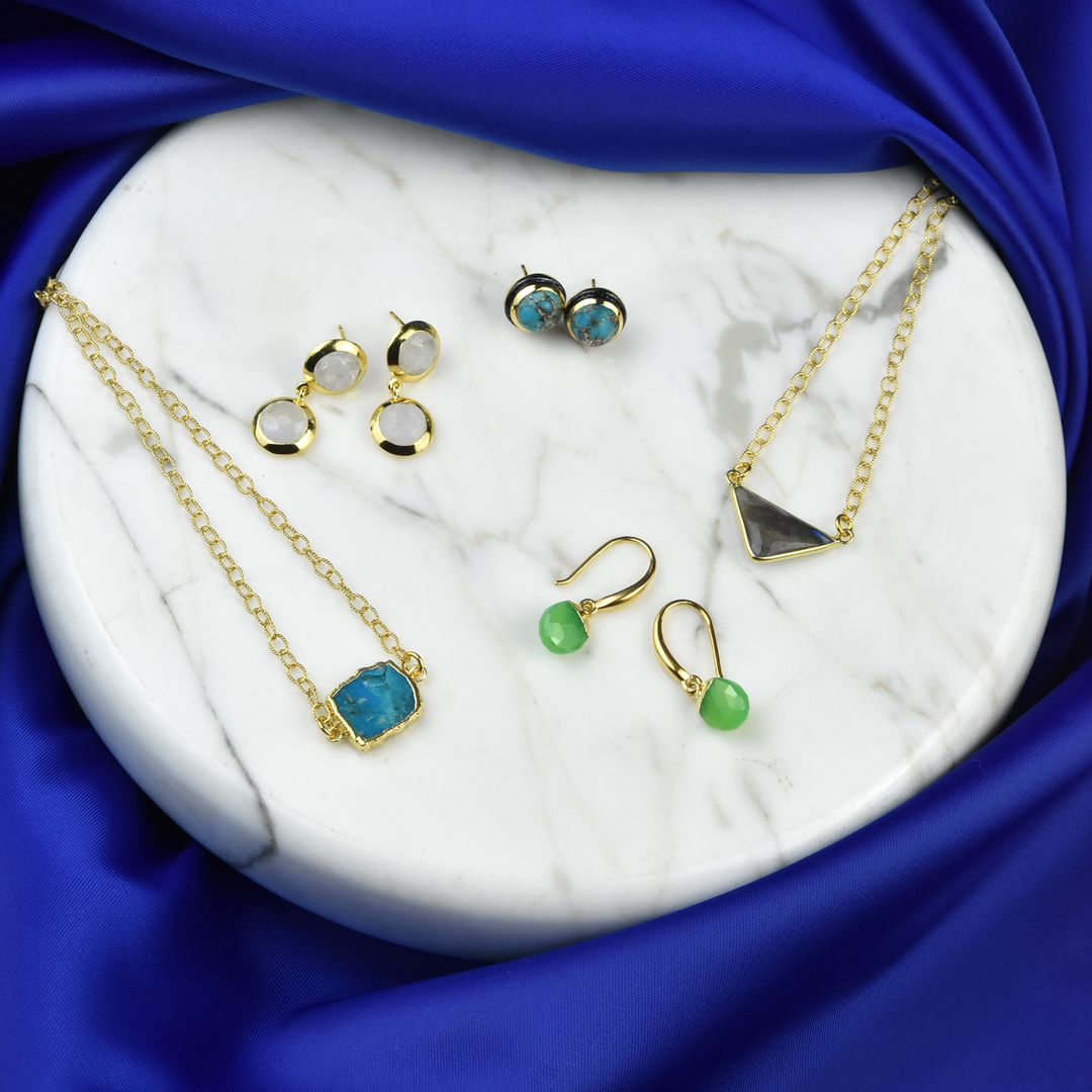 Chrysoprase Drop Earrings - Goldmakers Fine Jewelry