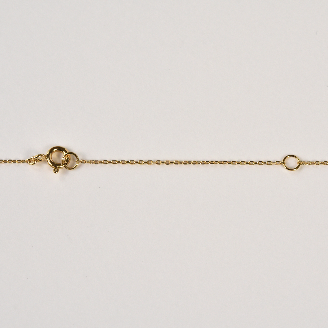 Petite Green Onyx Three Stone Necklace in Vermeil - Goldmakers Fine Jewelry