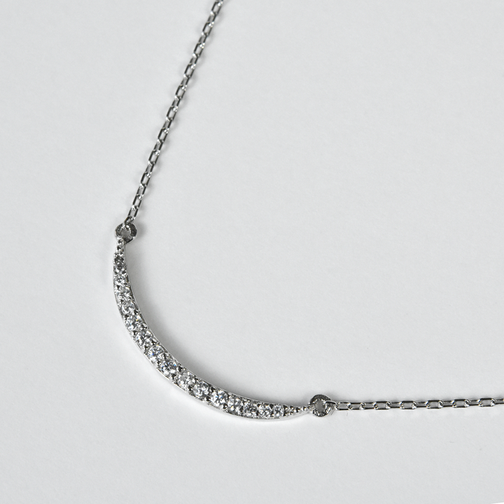 Arc Pendant Necklace in Sterling Silver - Goldmakers Fine Jewelry
