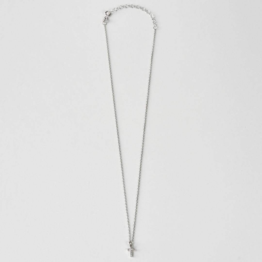 Sterling Silver Cross Pendant Necklace - Goldmakers Fine Jewelry