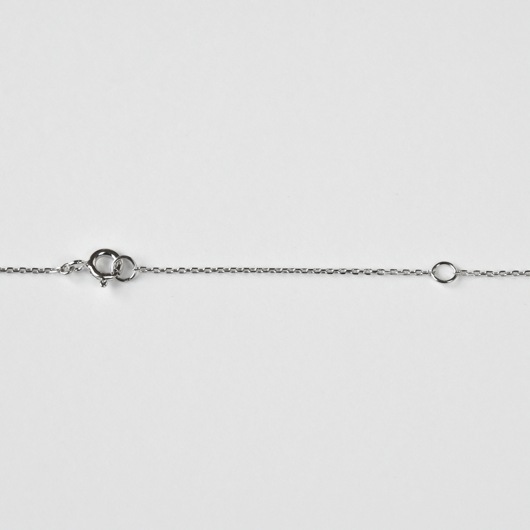 Petite Moonstone Three Stone Necklace in Silver - Goldmakers Fine Jewelry