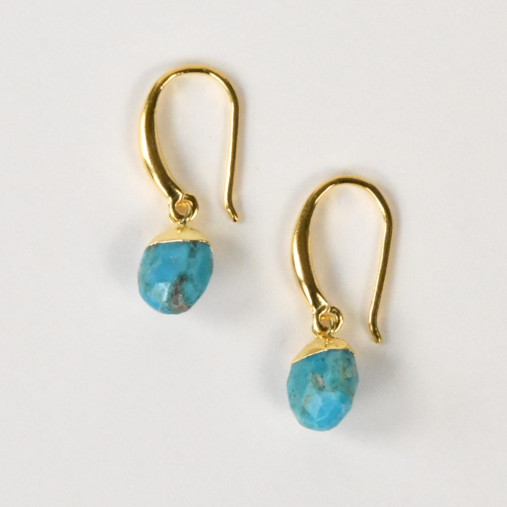 Turquoise Drop Earrings - Goldmakers Fine Jewelry