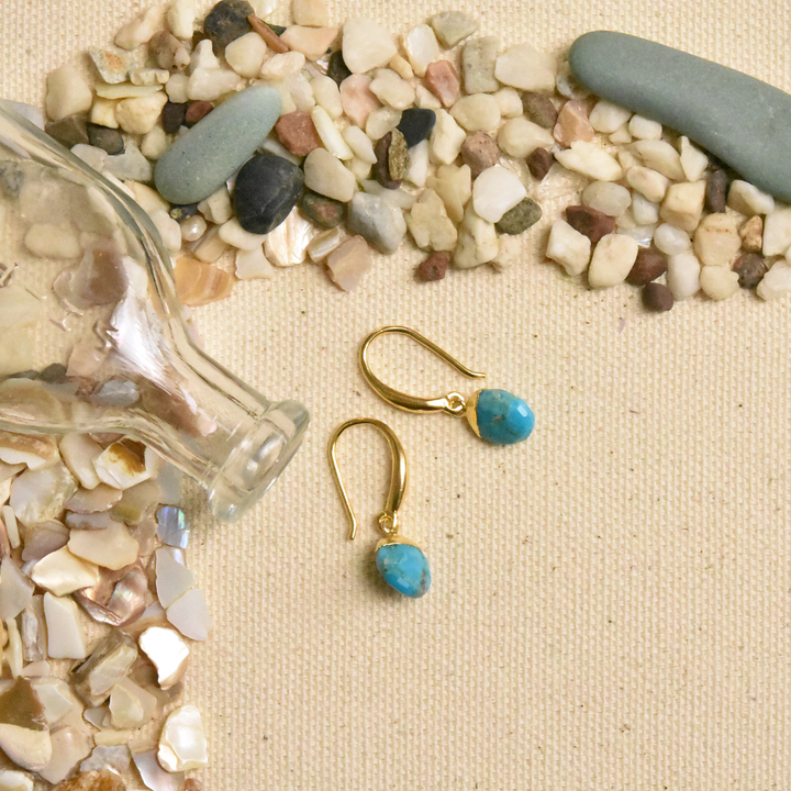 Turquoise Drop Earrings - Goldmakers Fine Jewelry