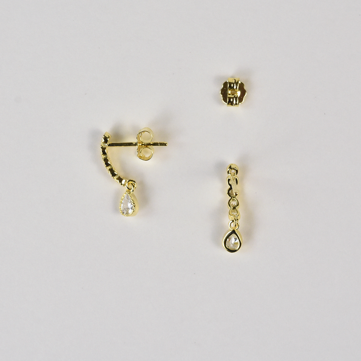 Crystal Arc Earrings in Vermeil - Goldmakers Fine Jewelry