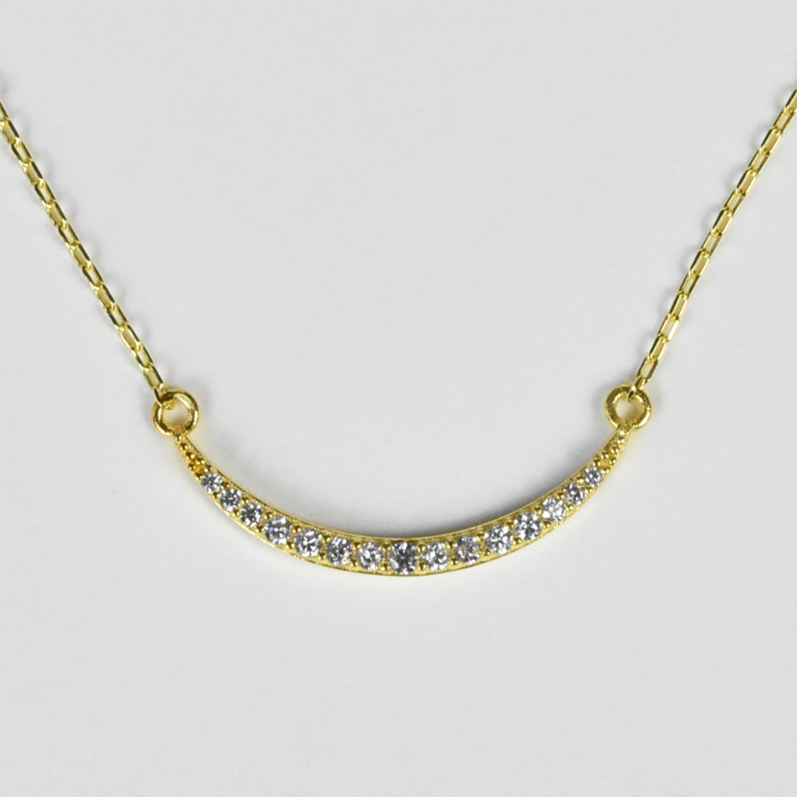 Arc Pendant Necklace in Gold Vermeil - Goldmakers Fine Jewelry