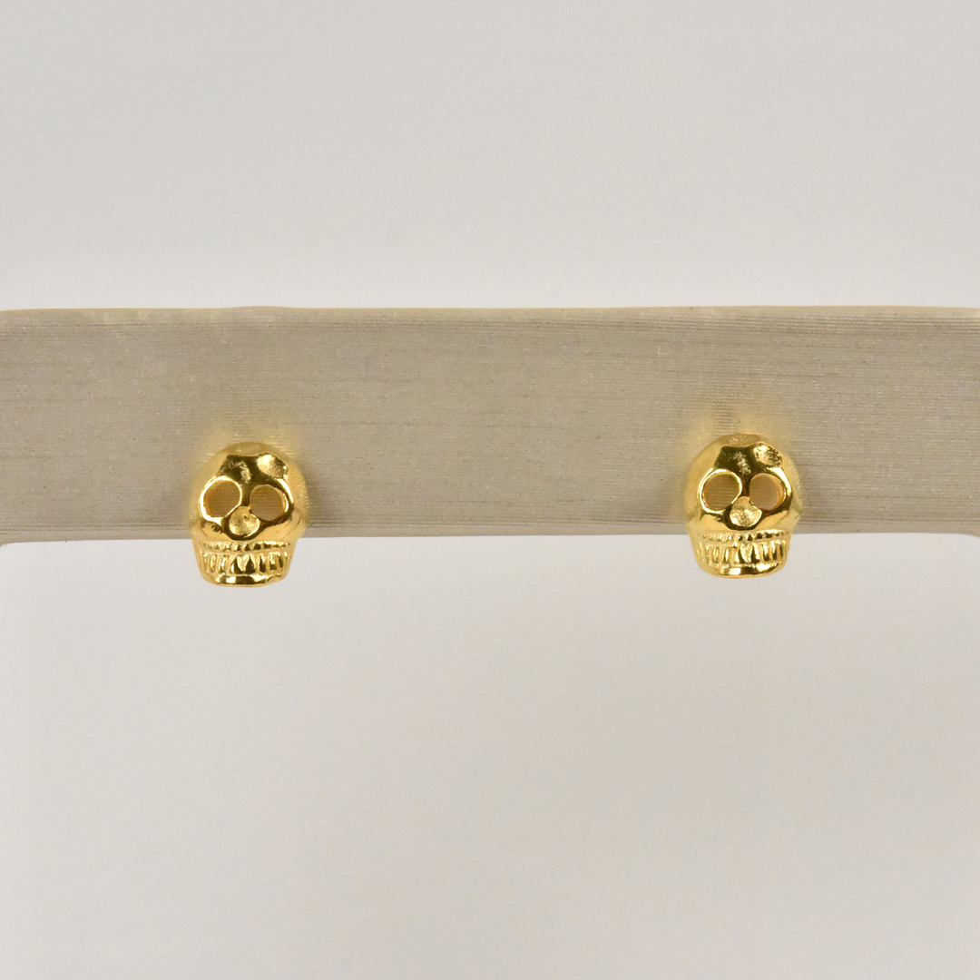 Memento Mori Studs in Vermeil - Goldmakers Fine Jewelry