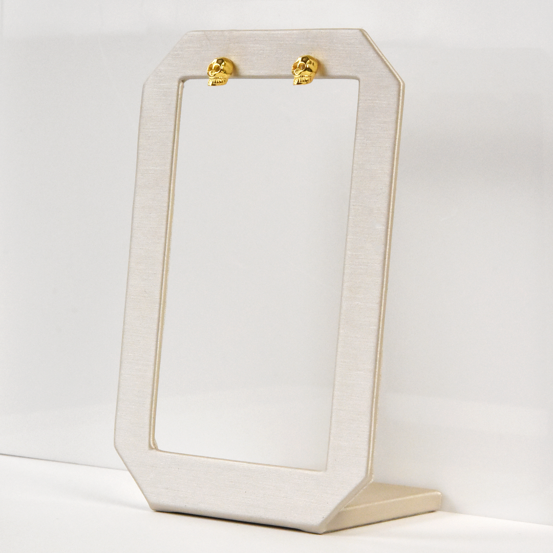 Memento Mori Studs in Vermeil - Goldmakers Fine Jewelry