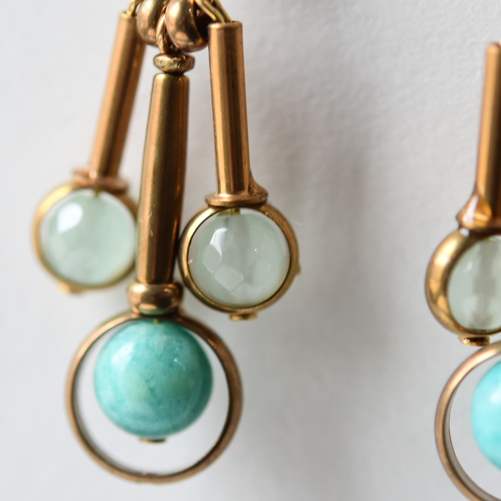 Amazonite Drop Earrings - Goldmakers Fine Jewelry
