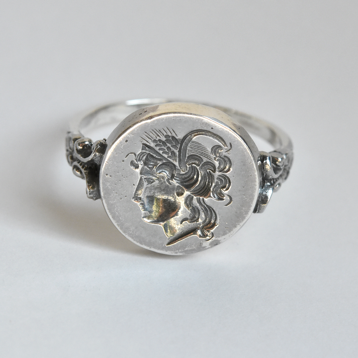 Demeter Intaglio Ring in Silver - Goldmakers Fine Jewelry