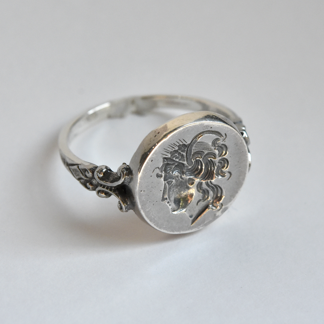 Demeter Intaglio Ring in Silver - Goldmakers Fine Jewelry