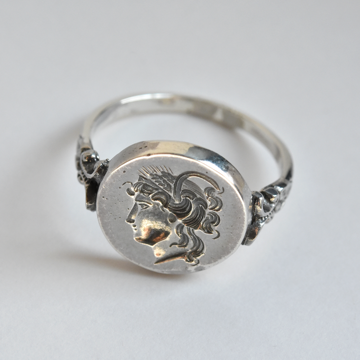 Demeter Intaglio Ring in Silver - Goldmakers Fine Jewelry