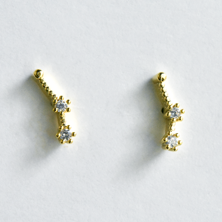 Aries Constellation Post Earrings - Goldmakers Fine Jewelry