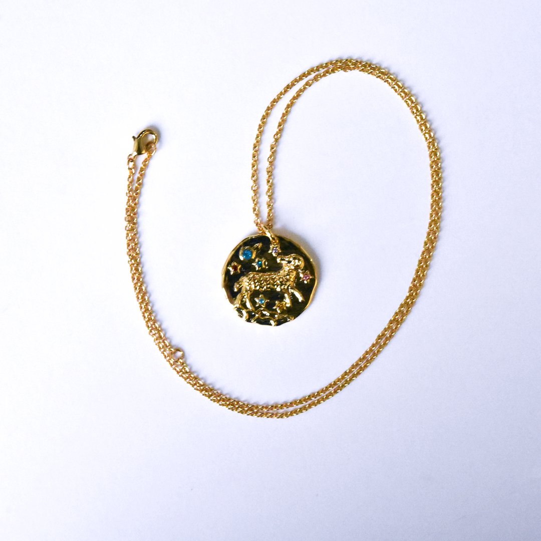 Aries Coin Necklace - Goldmakers Fine Jewelry