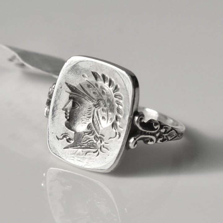 Athena Intaglio Ring in Silver - Goldmakers Fine Jewelry