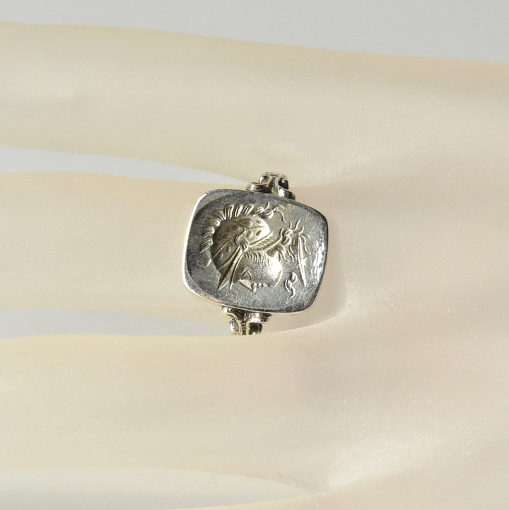 Athena Intaglio Ring in Silver - Goldmakers Fine Jewelry