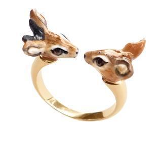 Kissing Deer Ring - Goldmakers Fine Jewelry