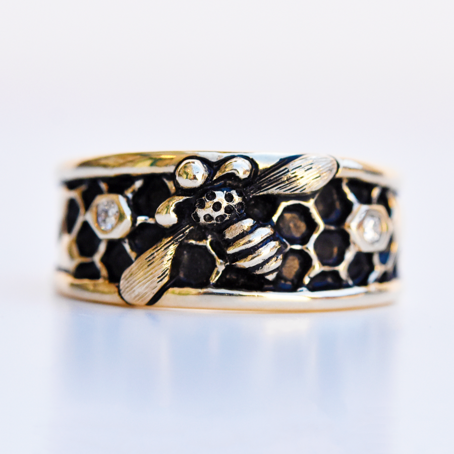 Honey Hive ring in Gold - Goldmakers Fine Jewelry