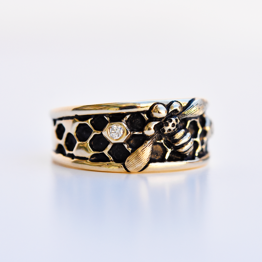 Honey Hive ring in Gold - Goldmakers Fine Jewelry