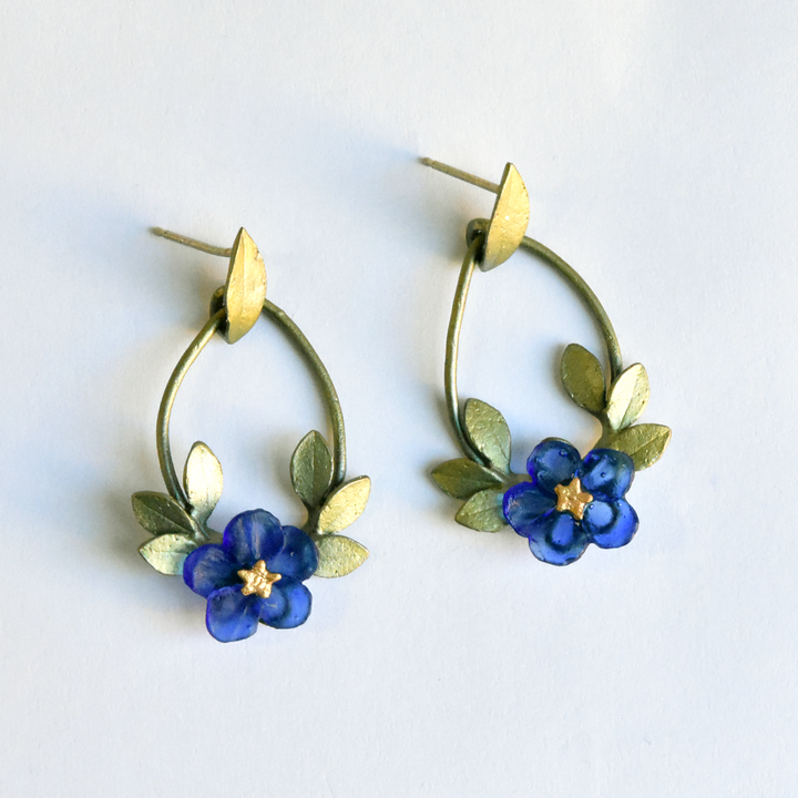 Blue Violet Drop Earrings - Goldmakers Fine Jewelry