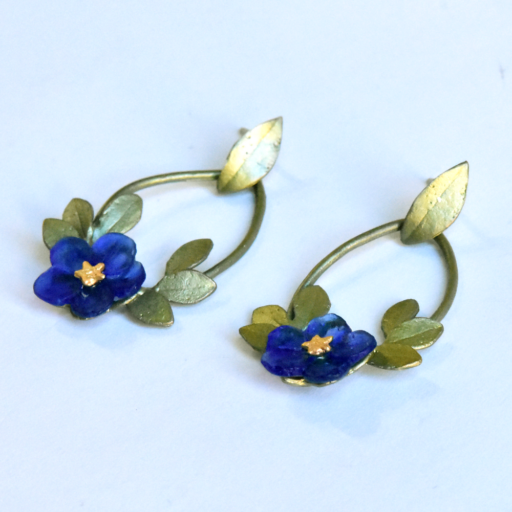 Blue Violet Drop Earrings - Goldmakers Fine Jewelry