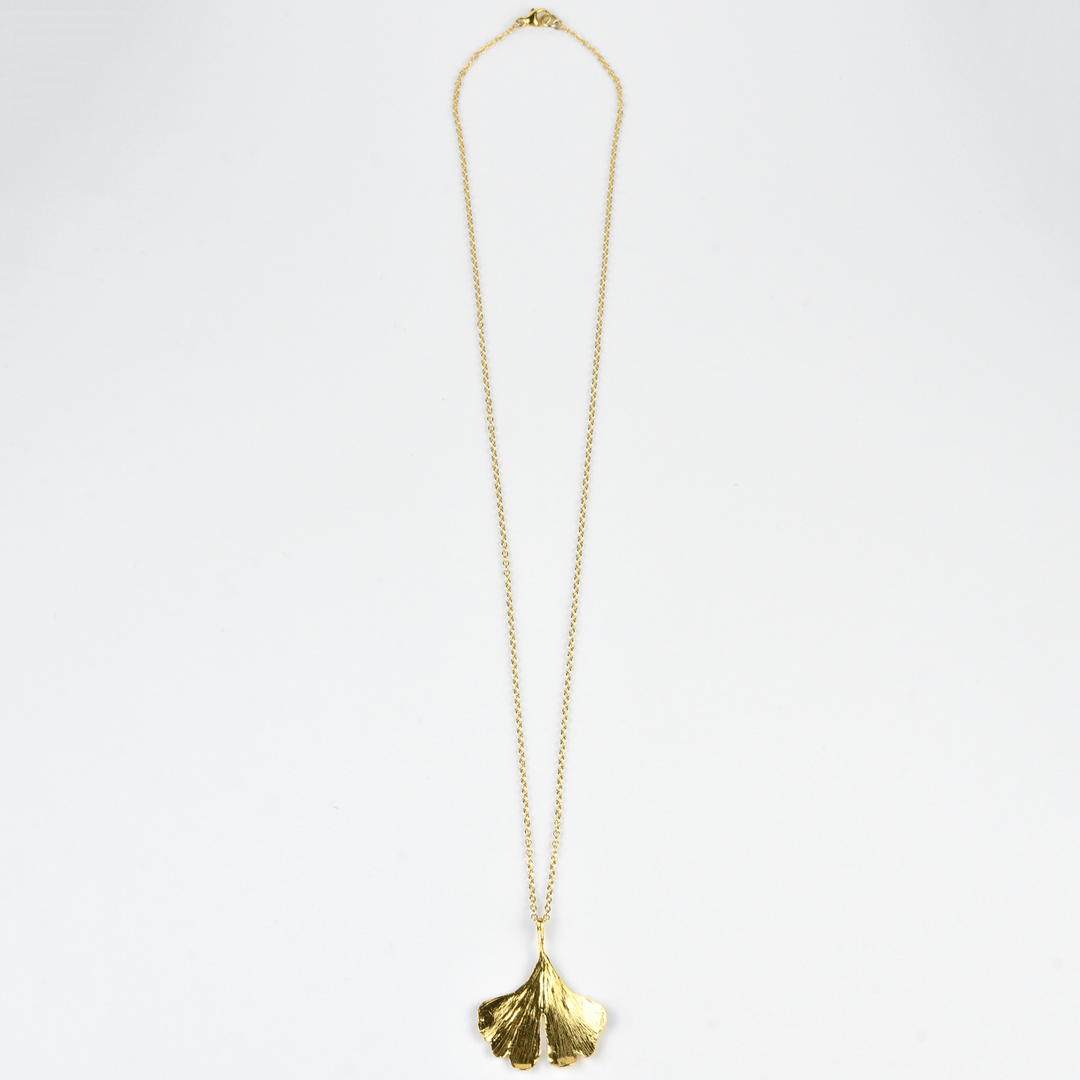 Vermeil Ginkgo Necklace - Goldmakers Fine Jewelry