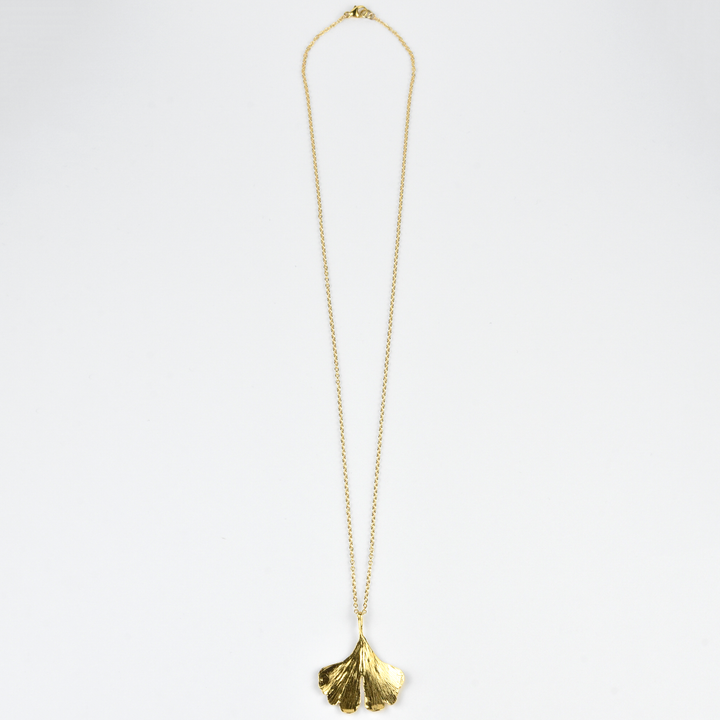 Vermeil Ginkgo Necklace - Goldmakers Fine Jewelry