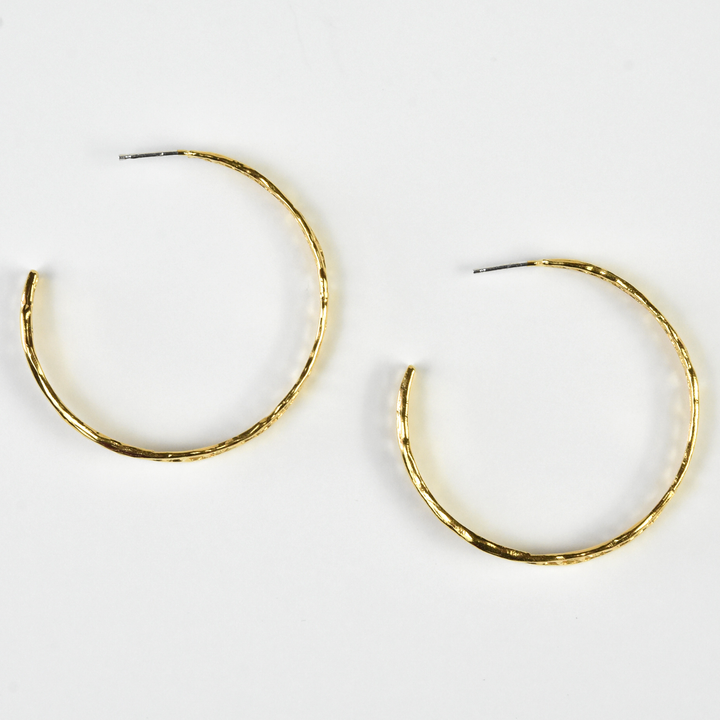 Large Vermeil Coral Hoops - Goldmakers Fine Jewelry