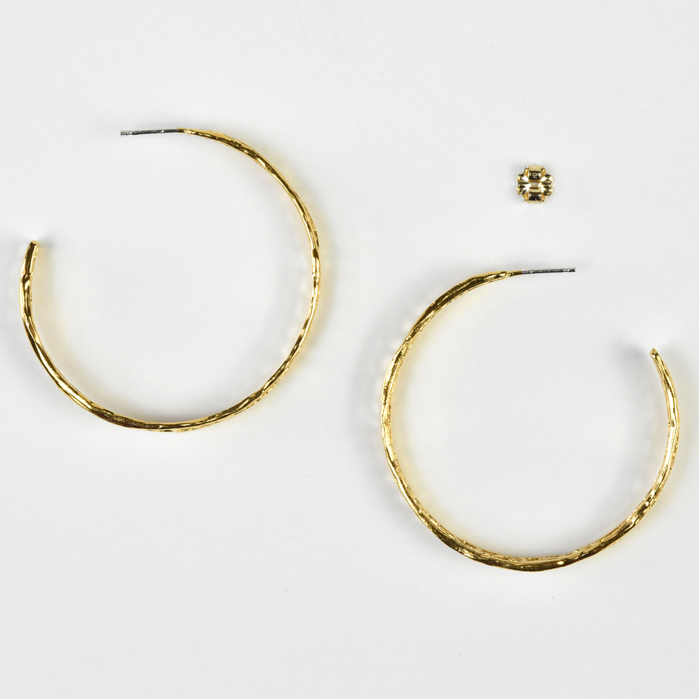 Large Vermeil Coral Hoops - Goldmakers Fine Jewelry