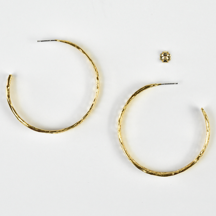 Large Vermeil Coral Hoops - Goldmakers Fine Jewelry