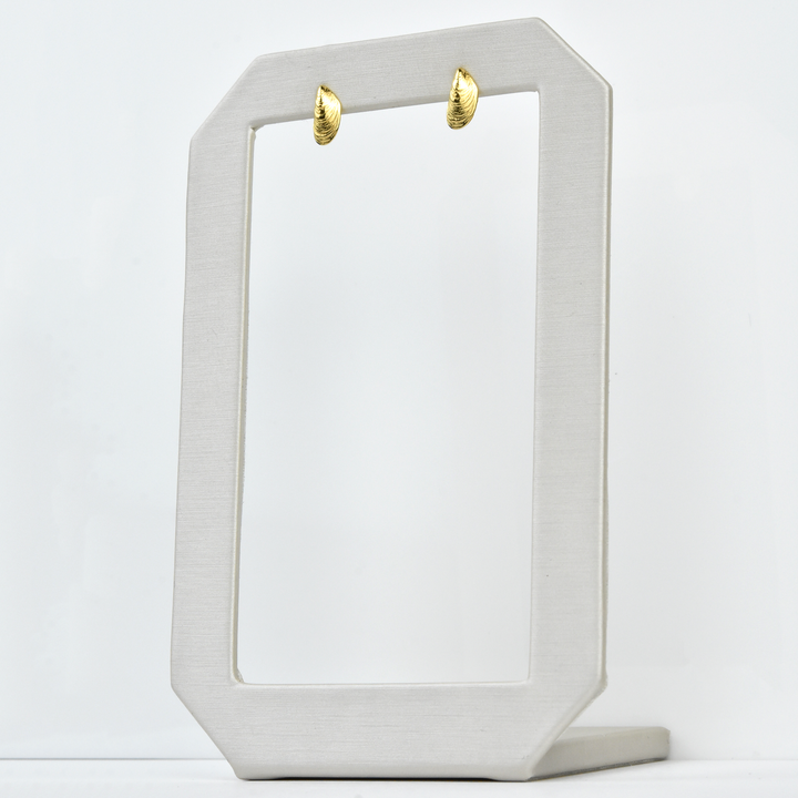Micro Serenity Shell Studs - Goldmakers Fine Jewelry