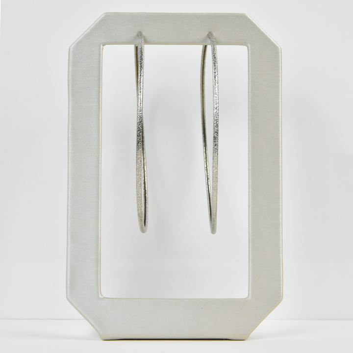 Extra Large Silver Tone Endless Hoops - Goldmakers Fine Jewelry