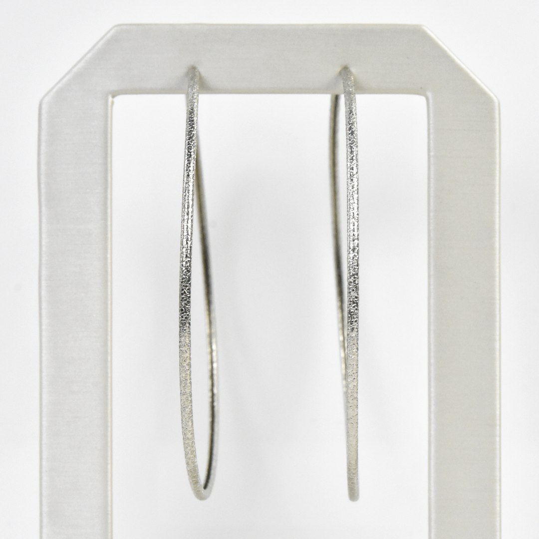 Extra Large Silver Tone Endless Hoops - Goldmakers Fine Jewelry